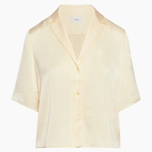 Aritzia Wilfred Beso Shirt | TAPIOCA YELLOW | Size L - Picture 3 of 4